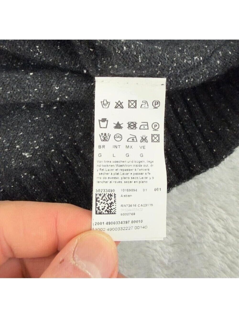 Hugo Boss Orange Men's Large Wool Blend V Neck Sweater Romania - Picture 2 of 8